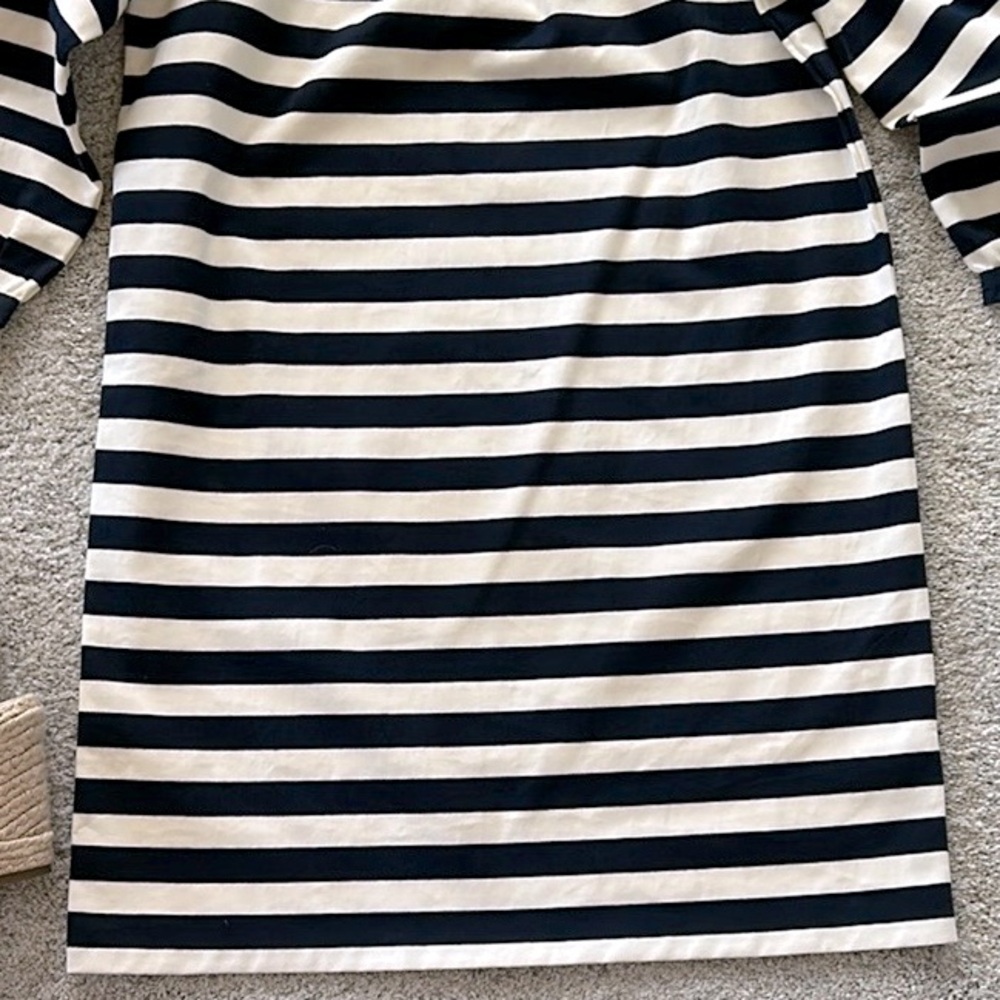 J. Crew Striped Off The Shoulder Dress - Picture 5 of 8